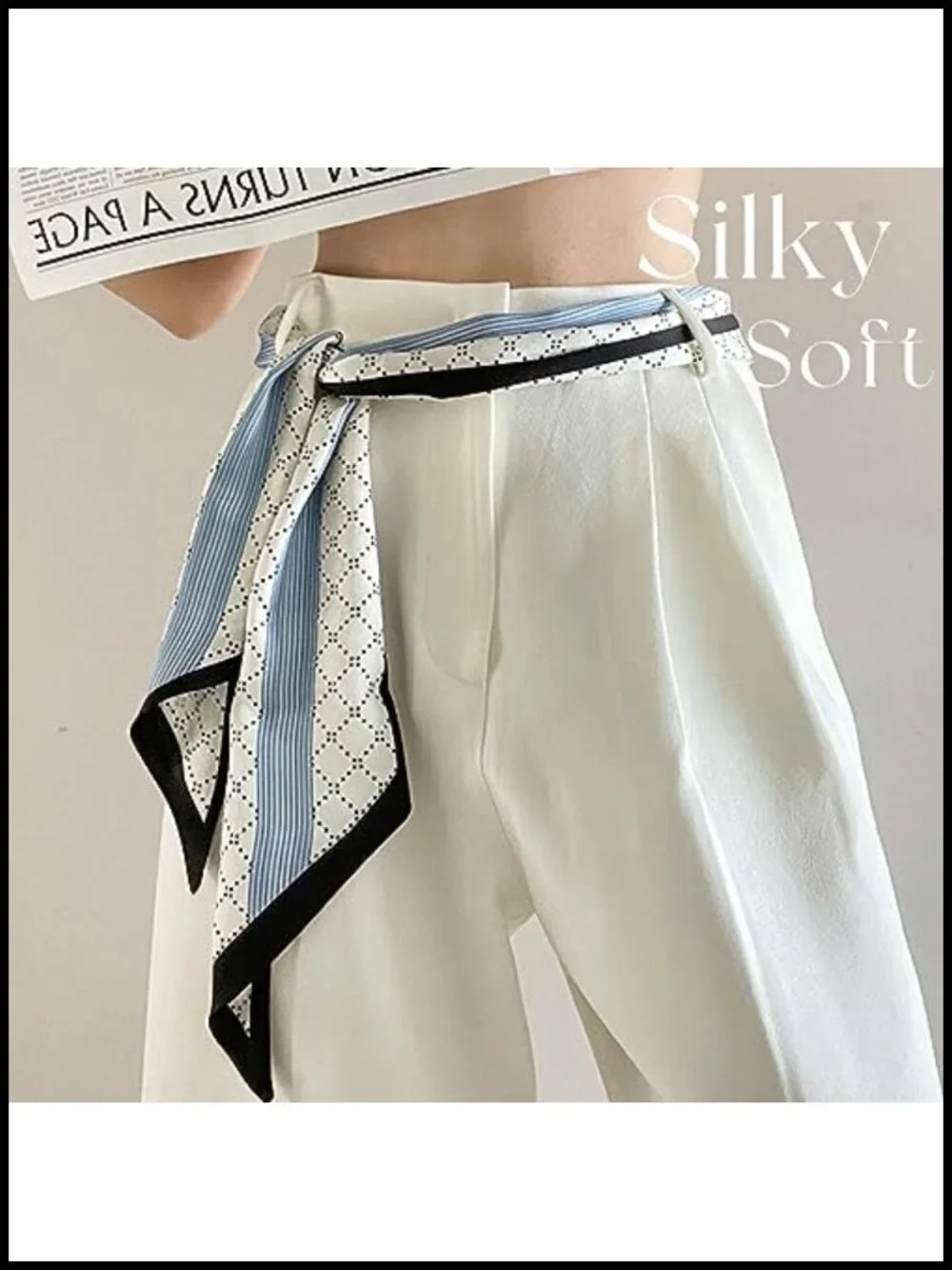 Silky Satin Hair Scarf for Women Lightweight Neck Scarf Wrap